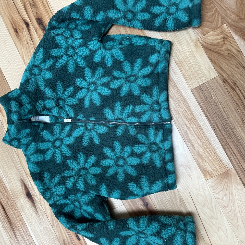Floral Patterned Fleece Jacket - image 1